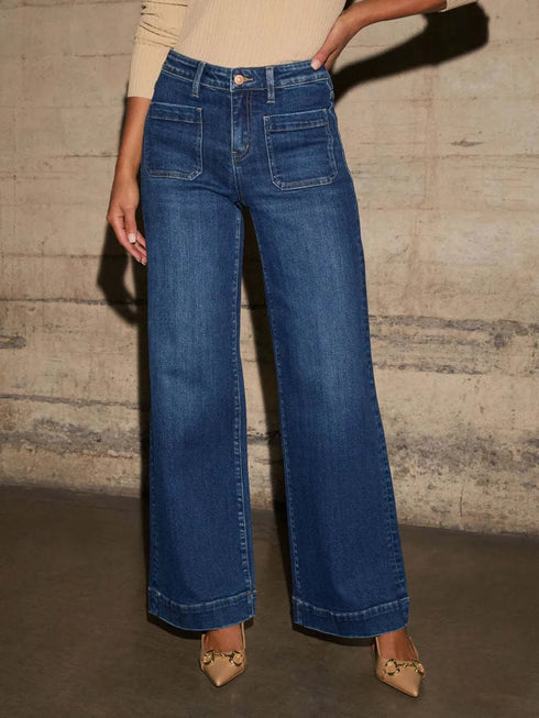 'Luna' Wide Leg Jeans - Celes Fashion